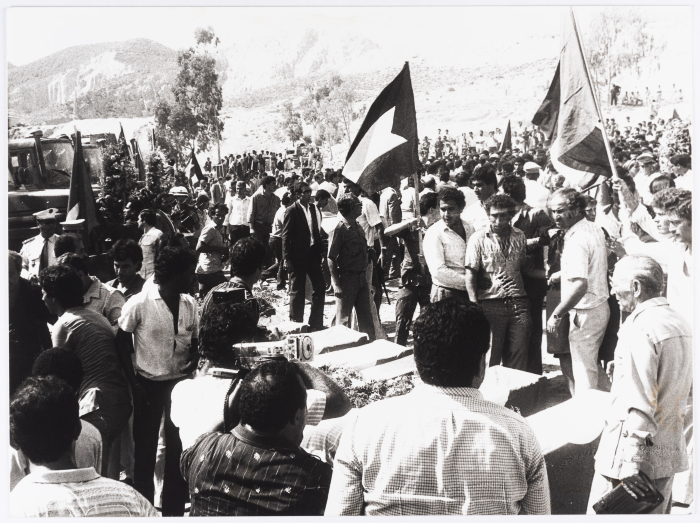 The Funeral Procession of the Shaheeds of the Israeli Air Raid, Hammam Chott, 1985