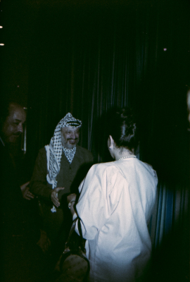 Yasser Arafat at the PNC's 18th Session, Algeria, 1987