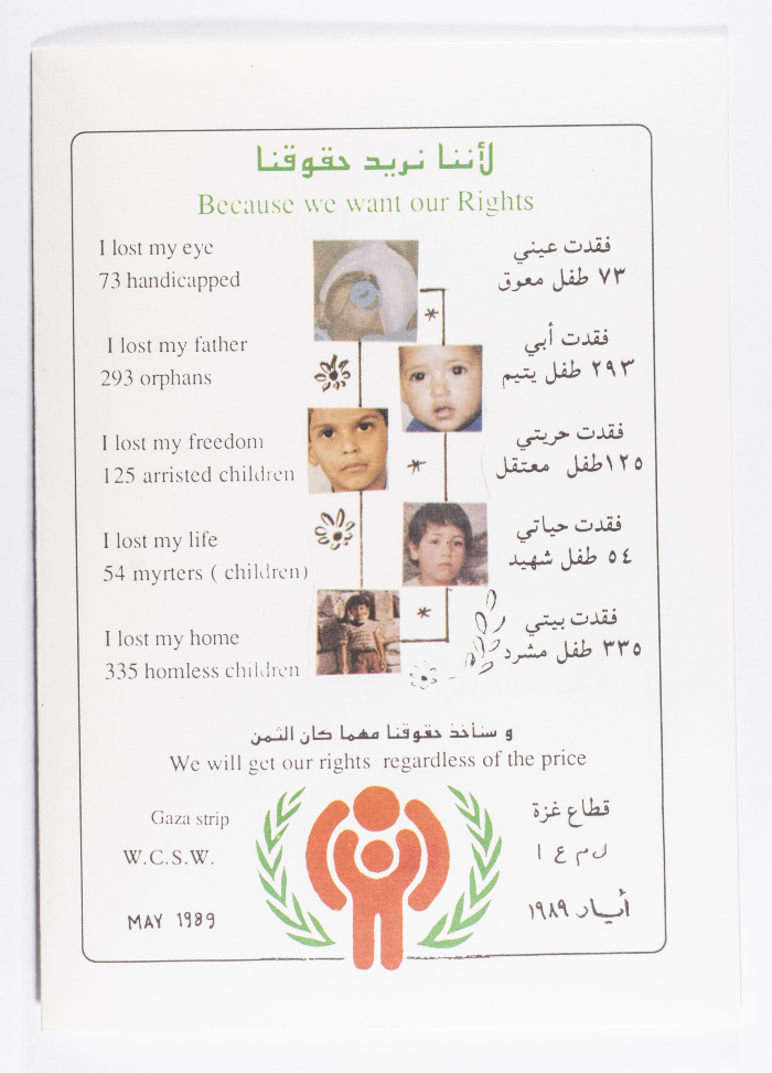 كتيب عن حقوق الأطفال الفلسطينيين 