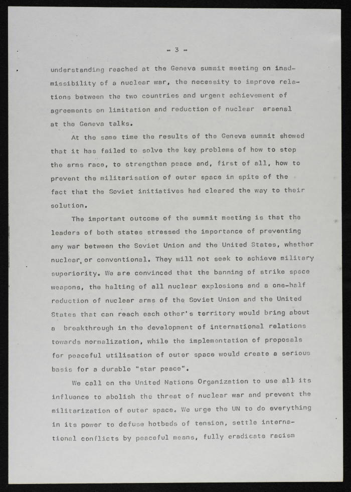 A Letter from the Movement of Democratic Women