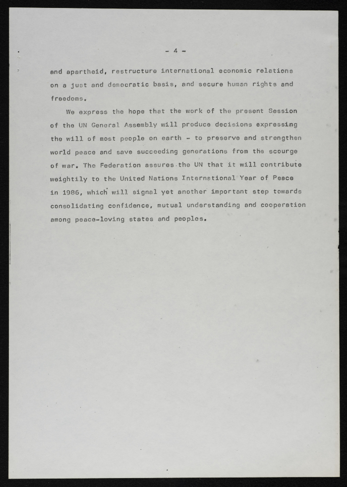 A Letter from the Movement of Democratic Women