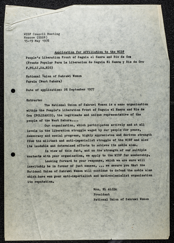 رسالة من حركة النساء الديمقراطيات 