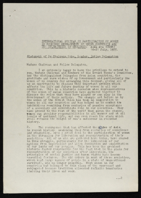 A Letter to Alma ʿata 