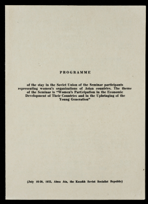 The Programme of the "Women