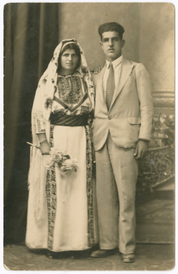 A married couple in a studio