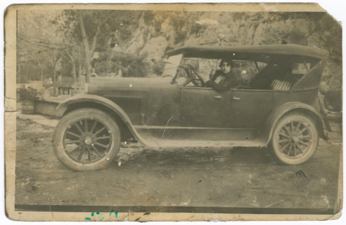 A Photograph of an Old Car in Jerusalem, 1920-30 
