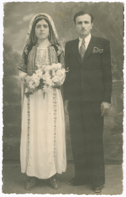 Radi and Aziza Burbar on their Wedding Day, 1944 