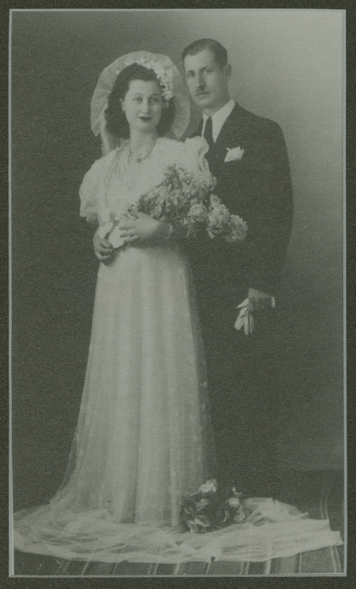 A married couple in a studio