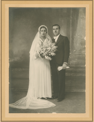 A married couple in a studio