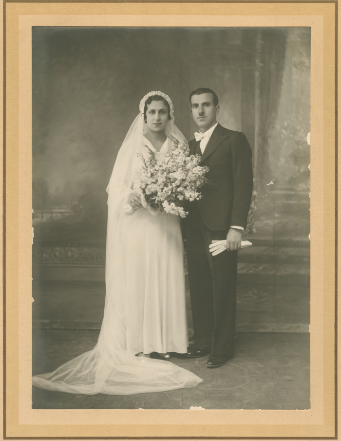 A married couple in a studio