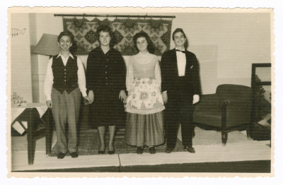 Students on stage