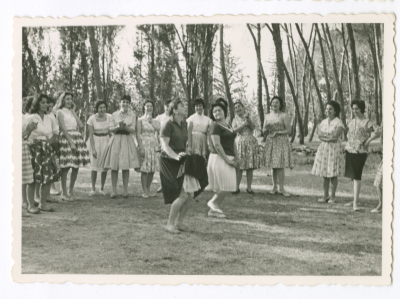 A group of girls dancing