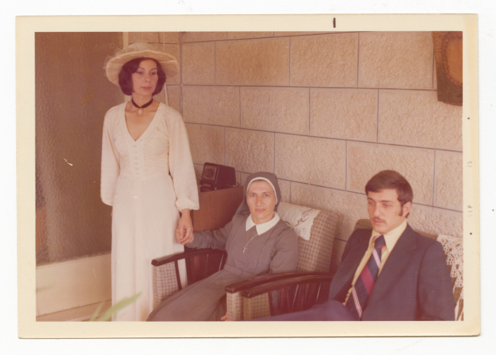 Hanan Ashrawi on her wedding day