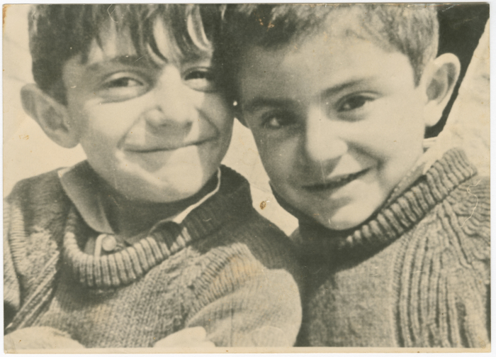 Two children from Qatato family