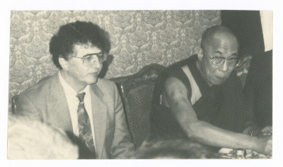 Saméh al-Qassim with Dalai Lama in Beit Jann