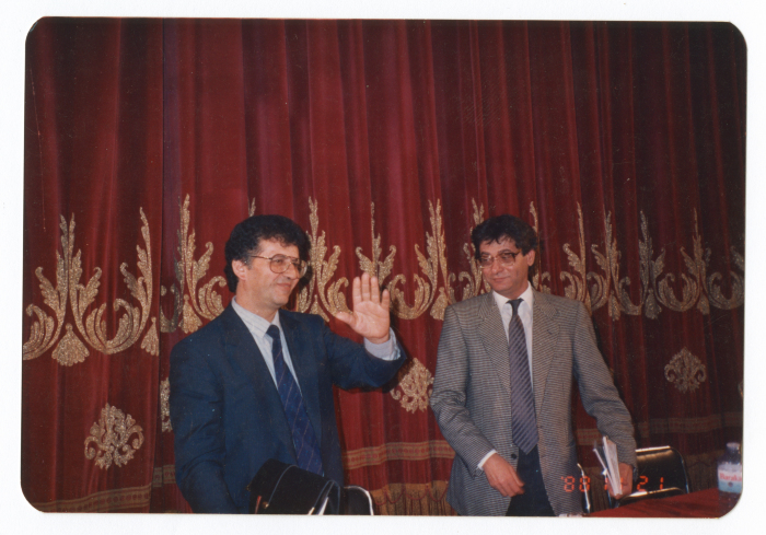 Mahmoud Darwish with Saméh al-Qassim