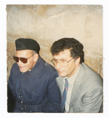 Saméh al-Qassim with Sheikh Imam in Cairo