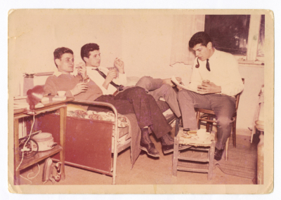 Saméh al-Qassim, Mahmoud Darwish and the writer Tawfiq Fayyád in Haifa