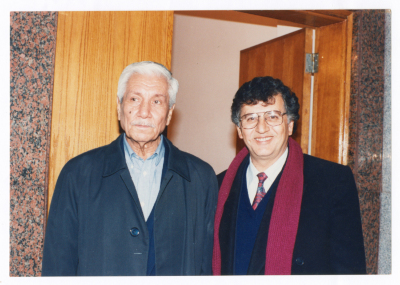 Saméh al-Qassim with the Iraqi poet, Buland Haydari