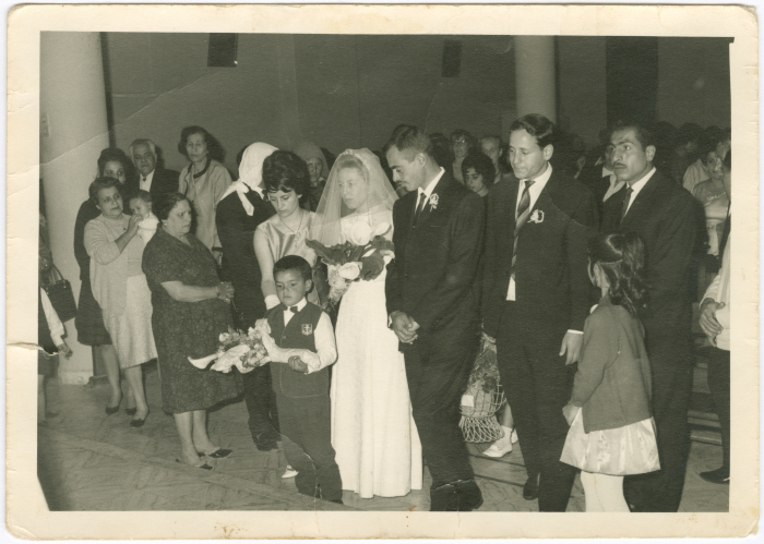 Groom and Bride in a Catholic Church