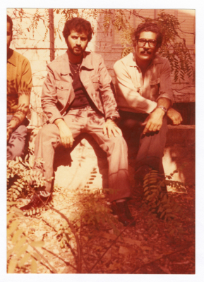 Saméh al-Qassim with Abdel-Latéf Aqel; peot, author and researcher