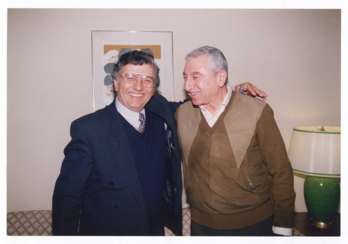 Saméh al-Qassim with Nayef Hawatmeh