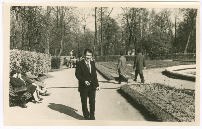 A man from Khateb Family in a park in Moscow