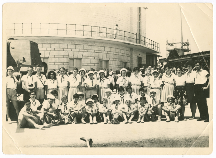 A delegation of children at the Black Sea in the Soviet Union