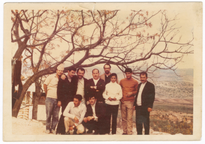 A man from Khateb Family with his friends at his house