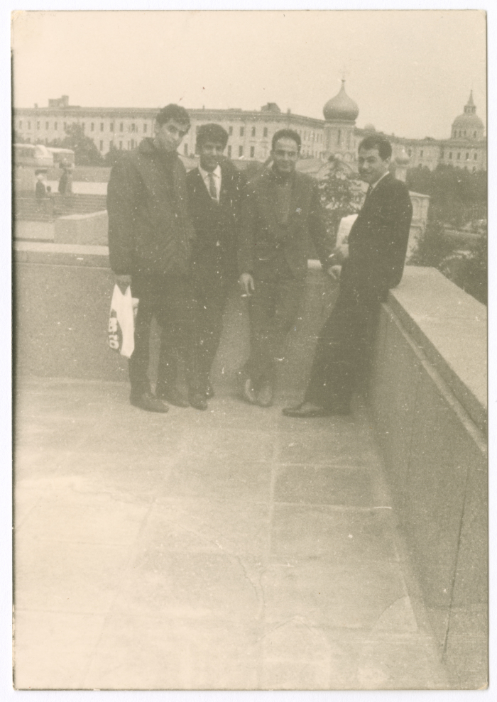 A man from Khateb Family with others at the Winter Palace in Moscow
