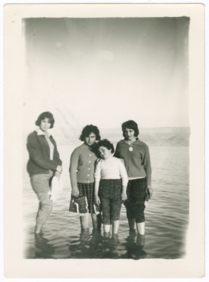 Women on a trip to the Dead Sea