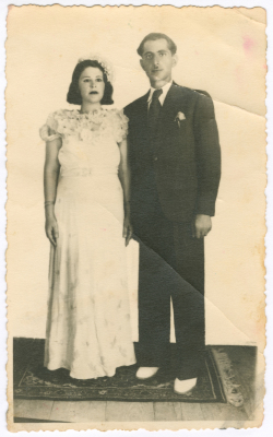 A married couple in a studio