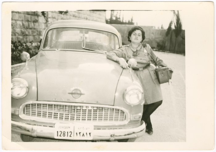 A girl in a scout uniform