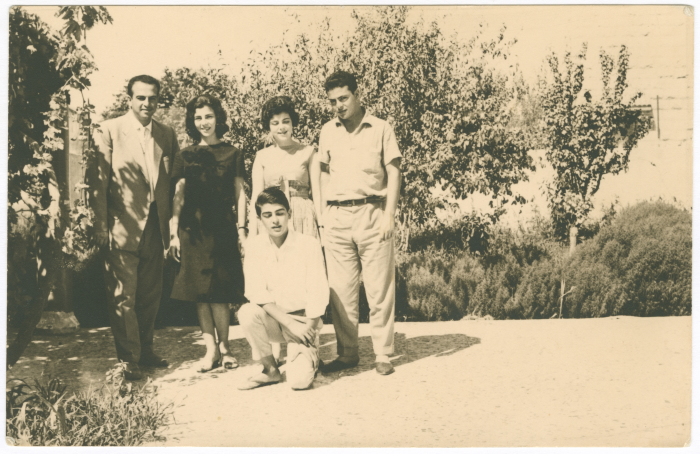 A family at their house in Jenin