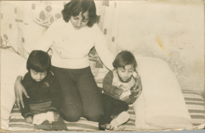 Two children and a woman from Shalaby Family