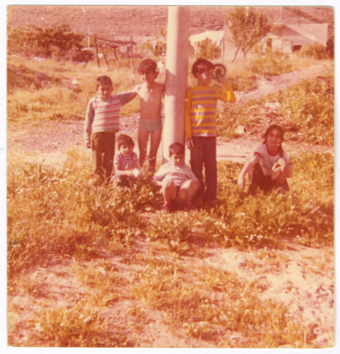 Children in a neighborhood in Iksal Village