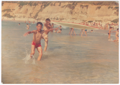A child on a trip to the Dead Sea