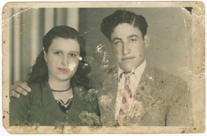 Mohammad Ali al-Maloukh and his wife Najla' Mbarak,1958