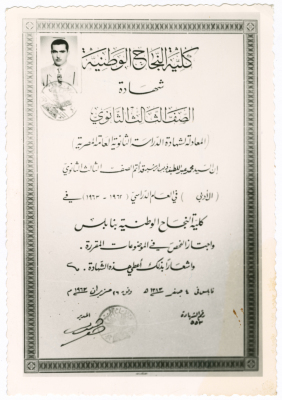 The Secondary School Certificate for Mohammad 