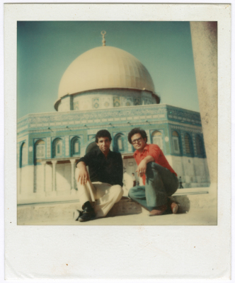 Friends at the Dome of the Rock square