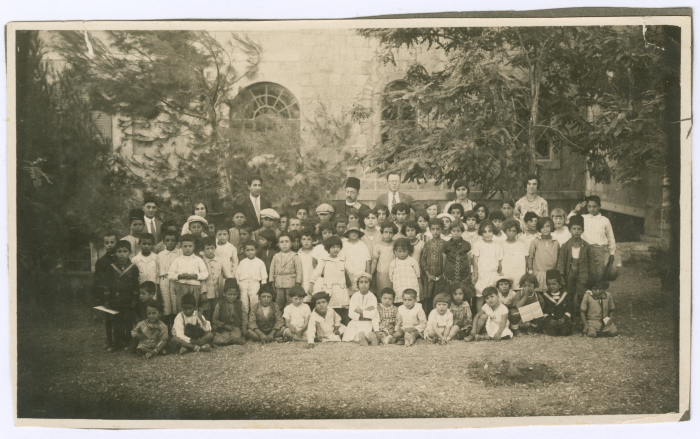 Teachers and students of Friends School in Ramallah