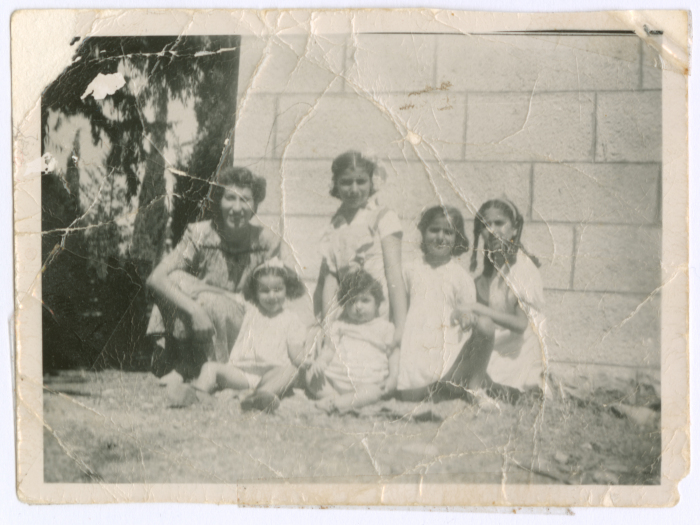 Girls from Mansour Family with a friend of the family