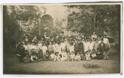 Teachers and students of Friends School in Ramallah
