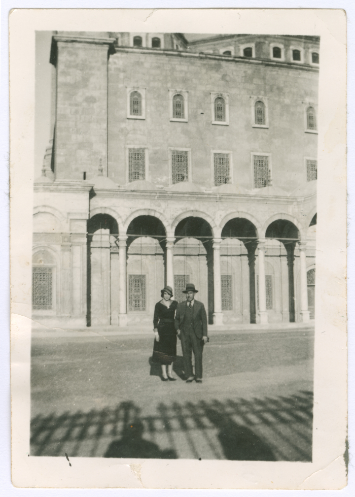 A married couple on their honeymoon