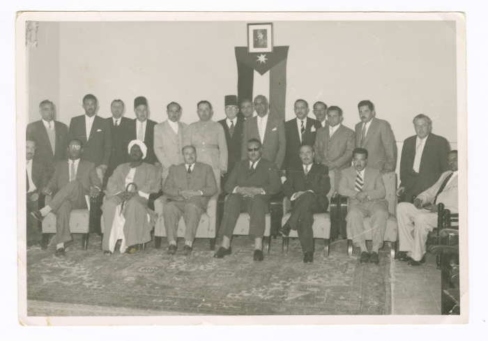 A photograph of the members of Chamber of Commerce and Industry, Ramallah