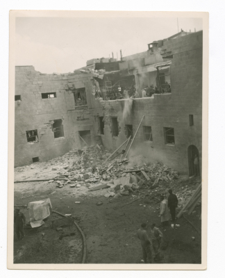 مبنى الوكالة اليهودية بعد تفجيره