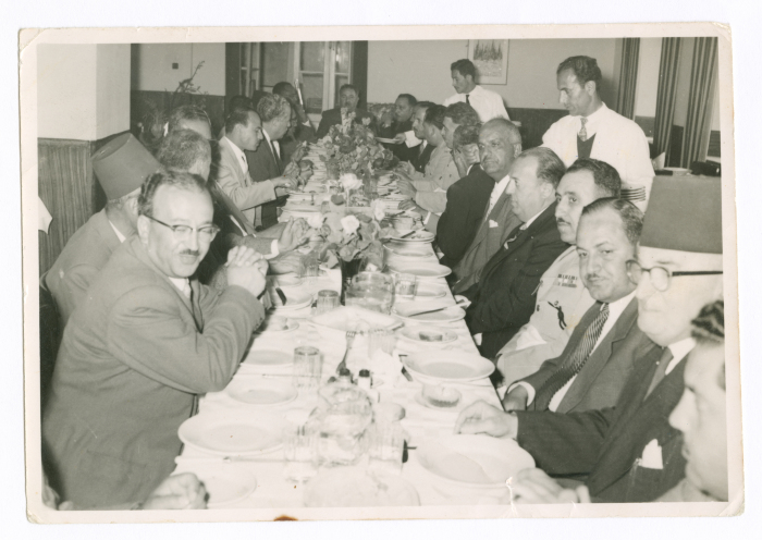 A photograph of the members of Chamber of Commerce and Industry, Ramallah