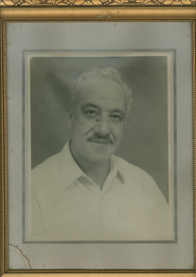 A portrait of a man from Nabulsi Family; taken in a studio in Nablus