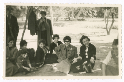 Friends from the University of Cairo in a park in Egypt