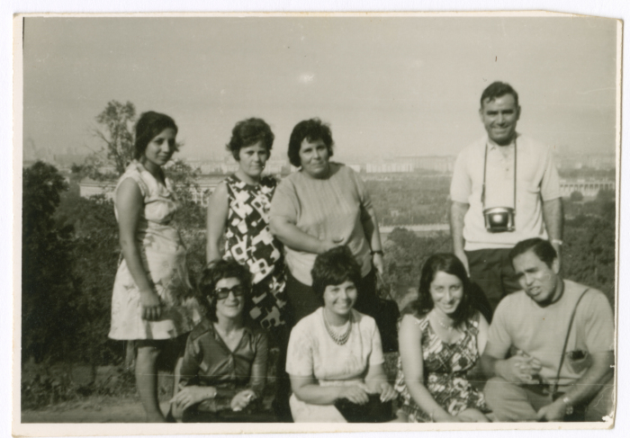 A girl from Abu Ghazaleh Family with her friends